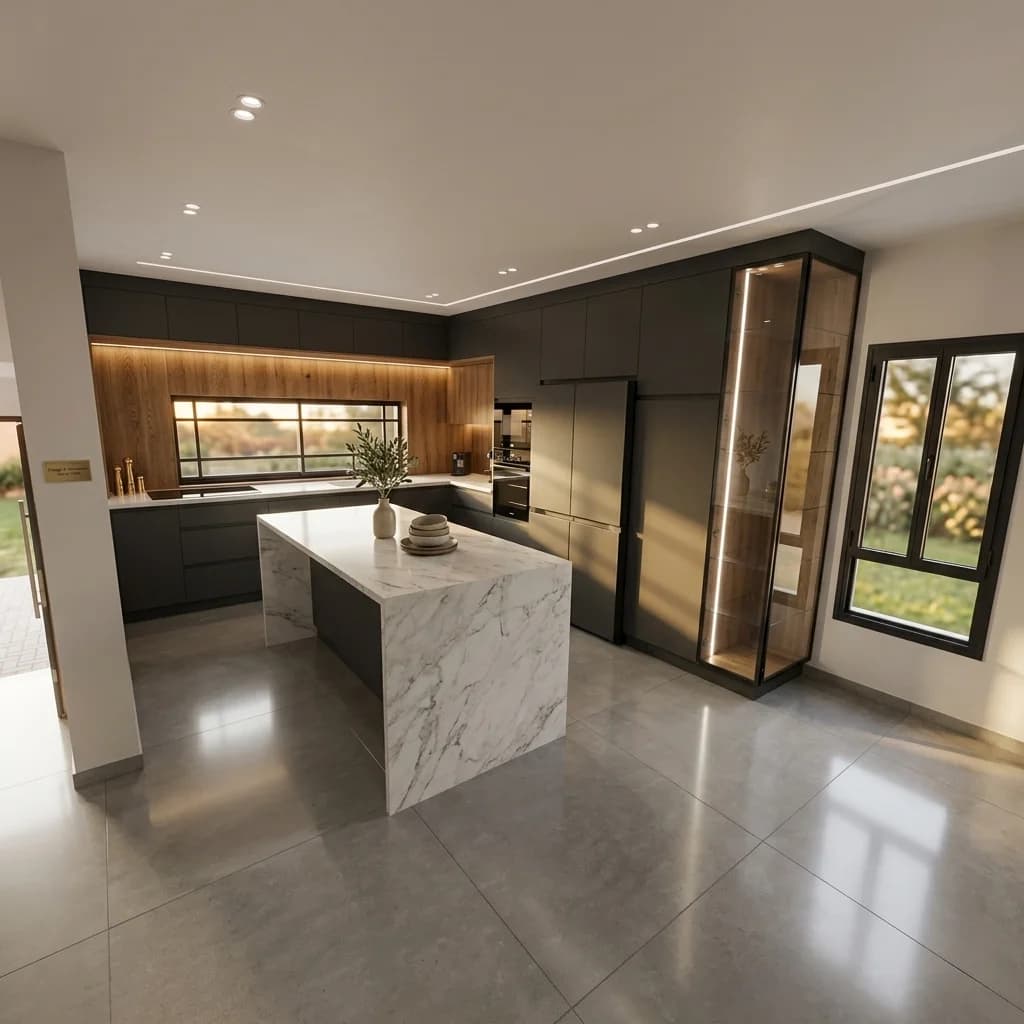 מטבח מעוצב ארונות עץ א.ע ריהוט ומטבחים